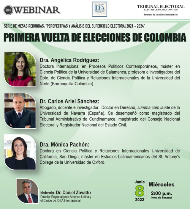  PRIMERA VUELTA DE ELECCIONES EN COLOMBIA – Instituto de Estudios Bildidee 